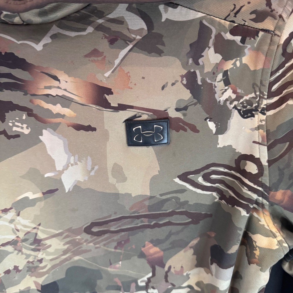 Under Armour Storm Hoodie Mens Medium Barren Camo Hunting Pullover Fleece - Picture 2 of 9